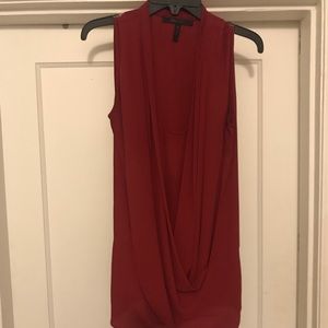 BCBG Crimson top size medium- worn once!